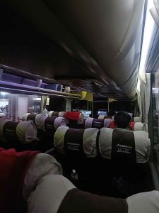 Tempat Duduk Interior Bus Malam Bus AKAP
