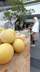 Pasar Moderen Buah Dan Sayur Buah Melon Warna Kuning