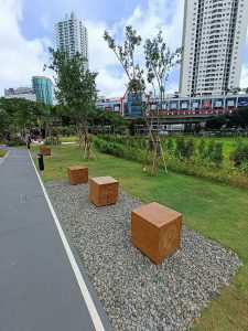 Joging Track Taman Tanaman Rumput Hijau