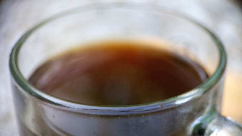 Warm coffee in clear glass mug 1 Warm coffee in clear glass mug