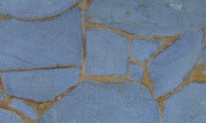 Blue stones form a natural mosaic