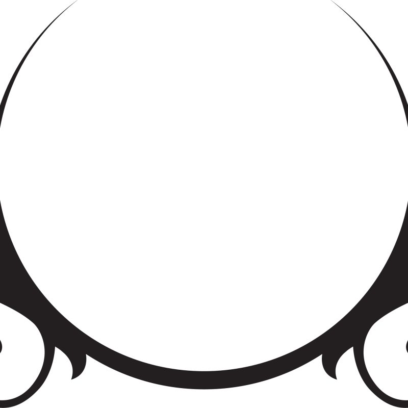 Elegant Scrollwork Circle Frame with Leafy Accents - Vintage Design Element 1 Elegant Scrollwork Circle Frame with Leafy Accents - Vintage Design Element
