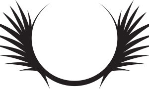 Abstract Winged Circle Logo Element