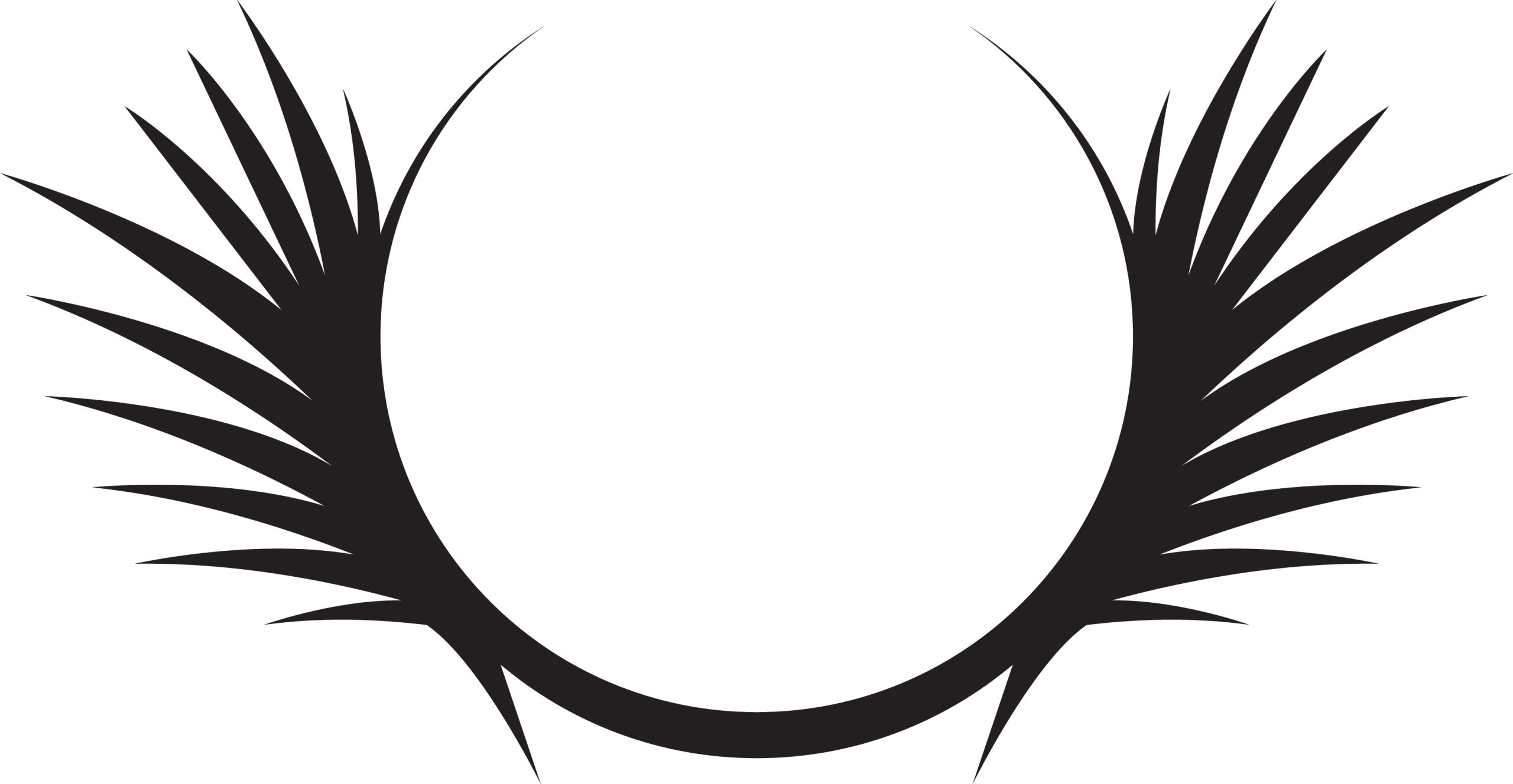 Abstract Winged Circle Logo Element