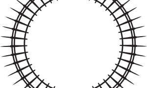 Abstract Circular Burst Design - Geometric Sunburst Graphic