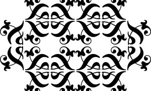 Intricate Black Floral Pattern Design