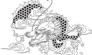 Traditional Chinese Dragon Illustration - Majestic Mythical Creature