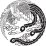 Mythical Phoenix Bird Illustration - Yin Yang Symbol, Cloud Swirls
