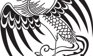 Mythical Phoenix Bird Illustration, Symbol of Rebirth and Immortality