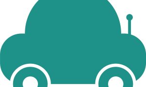 Teal Car Icon - Simple Vector Illustration for Transportation and Travel