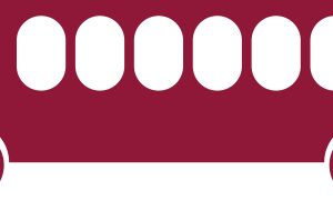 Maroon Bus Icon - Simple Vector Illustration