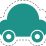 Teal Car Icon Sticker Cutout