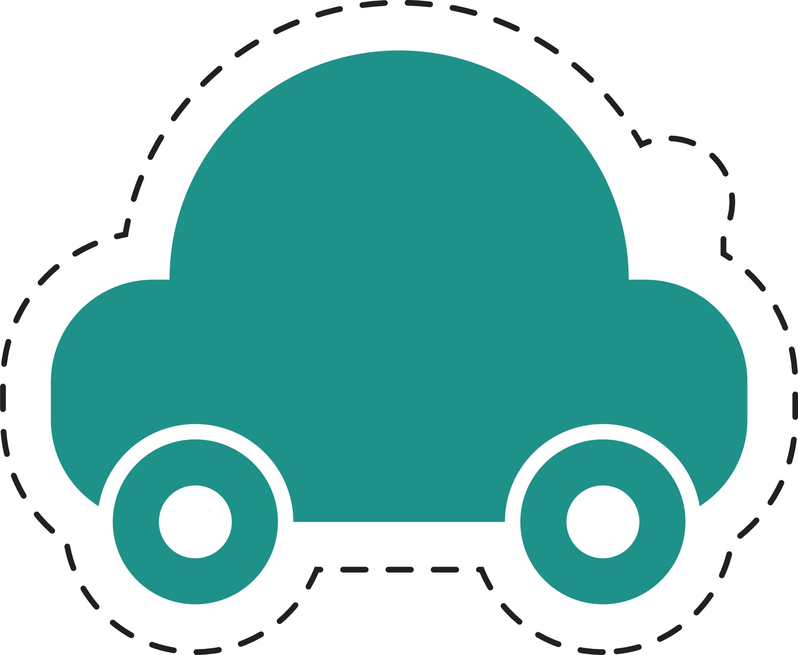 Teal Car Icon Sticker Cutout 1 Teal Car Icon Sticker Cutout