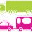 Cartoon Truck and Car with Trailer, Transportation Vector Art